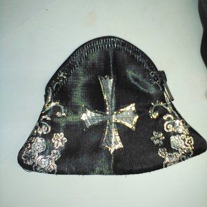 BAGS zipper pouch coin purse cross gothic rock and roll